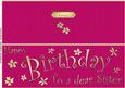 Large Dl Birthday Sister Quick Cut and Fold Card