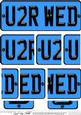 You 2 Are Wed Novelty Number Plate with Side Stacker