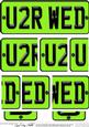 You 2 Are Wed Novelty Number Plate with Side Stacker