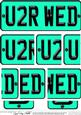 You 2 Are Wed Novelty Number Plate with Side Stacker