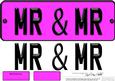 Large Dl Mr & Mr Novelty Number Plate N 3D Decoupage