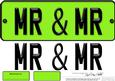 Large Dl Mr & Mr Novelty Number Plate N 3D Decoupage
