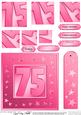 75th Bright Metallic Age Quick Card with Twisted Pyramage