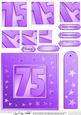 75th Bright Metallic Age Quick Card with Twisted Pyramage