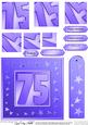 75th Bright Metallic Age Quick Card with Twisted Pyramage
