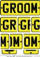 Groom Novelty Number Plate with Side Stacker
