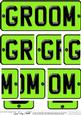 Groom Novelty Number Plate with Side Stacker