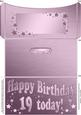 19th Birthday Metallic Age Money or Gift Wallet and Card