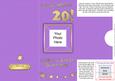 Add a Photo 20th Birthday Card with Easy Fold Frame