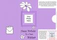Add a Photo Daisy Birthday Sister with Easy Fold Frame