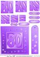 80th Bright Metallic Age Quick Card with Twisted Pyramage