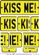 Kiss Me! Novelty Number Plate with Side Stacker