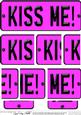 Kiss Me! Novelty Number Plate with Side Stacker