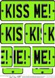 Kiss Me! Novelty Number Plate with Side Stacker