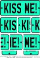 Kiss Me! Novelty Number Plate with Side Stacker
