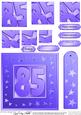 85th Bright Metallic Age Quick Card with Twisted Pyramage