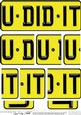 You Did It Novelty Number Plate with Side Stacker