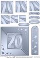 20th Metallic Age Quick Card with Twisted Pyramage