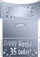 35th Birthday Metallic Age Money or Gift Wallet and Card