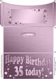 35th Birthday Metallic Age Money or Gift Wallet and Card