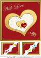 8 x 8 Elegant Hearts Scalloped Corner Topper