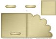 Square Cut and Fold Shell Corner Card Plain Card Base