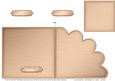 Square Cut and Fold Shell Corner Card Plain Card Base