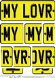 My Lover Novelty Number Plate with Side Stacker