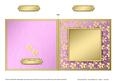 Square Metallic Flowers Plain Card Base - Portrait