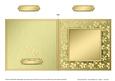 Square Metallic Flowers Plain Card Base - Portrait