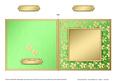 Square Metallic Flowers Plain Card Base - Portrait