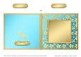 Square Metallic Flowers Plain Card Base - Portrait
