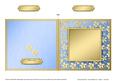 Square Metallic Flowers Plain Card Base - Portrait