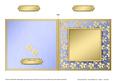Square Metallic Flowers Plain Card Base - Portrait