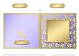 Square Metallic Flowers Plain Card Base - Portrait