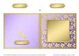Square Metallic Flowers Plain Card Base - Portrait
