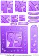 95th Bright Metallic Age Quick Card with Twisted Pyramage