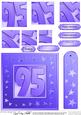 95th Bright Metallic Age Quick Card with Twisted Pyramage