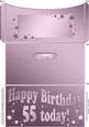 55th Birthday Metallic Age Money or Gift Wallet and Card