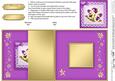 Pansy on Butterfly Lace No-hole Fold Back Card