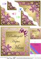 Floral Elegance Welsh Birthday Mother Wavy Corner Stacker