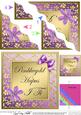 Floral Elegance Welsh Happy Birthday Wavy Corner