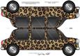 Large Dl Leopardskin Stretch Limo Shaped Card