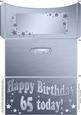 65th Birthday Metallic Age Money or Gift Wallet and Card