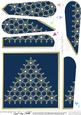 Xmas Snowflake Tree Fan Pyramage Topper