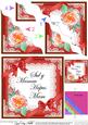 Welsh Mum Mothers Day Rose and Lace Wavy Corner