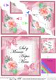 Welsh Mum Mothers Day Rose and Lace Wavy Corner