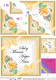 Welsh Gran Mothers Day Rose and Lace Wavy Corner
