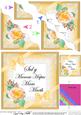 Welsh Foster Mum Mothers Day Rose and Lace Wavy Corner