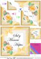 Welsh Happy Mothers Day Rose and Lace Wavy Corner